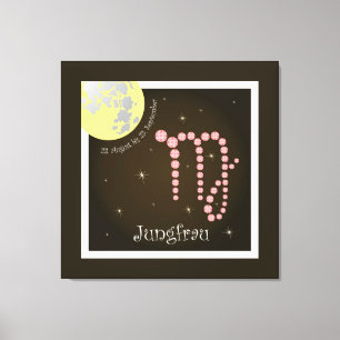 Jungfrau 23 August to 23 September Canvas Print