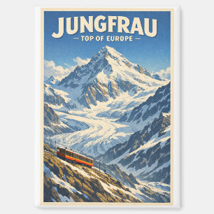 Jungfrau, Switzerland, in a classic retro Magnet