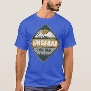 Jungfrau Switzerland Vintage Hiking Design  T-Shirt