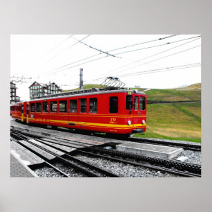 Jungfraubahn train in Switzerland Poster