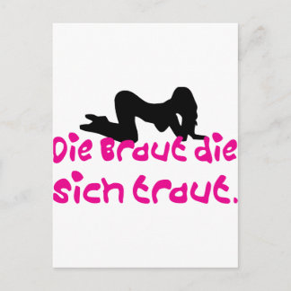 junggesellenabschied / hochzeit postcard