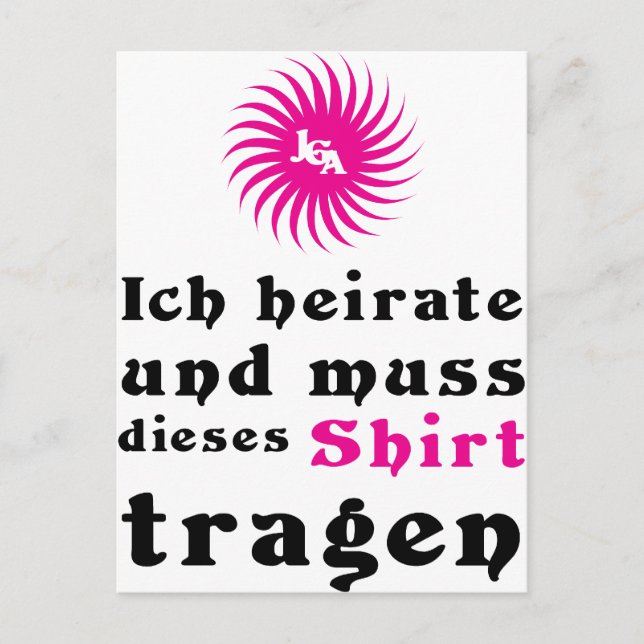 junggesellenabschied / hochzeit postcard (Front)