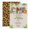 Jungle 1st Birthday Party Invitations