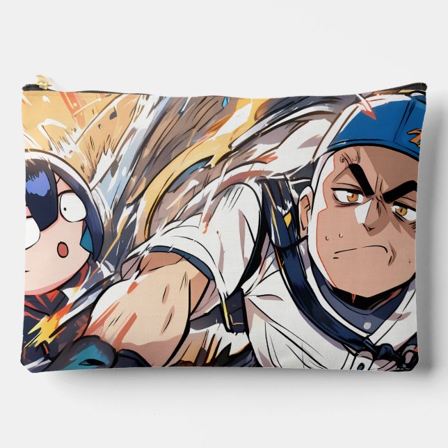 Jungle Adorable Lion Cub Sitting Portrait  Accessory Pouch (Front)