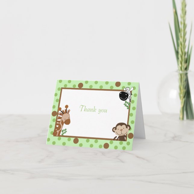 Jungle Adventure Any Occasion Folded Note Card (Front)