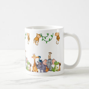 Jungle Adventures: Playful Animals in the Wild Coffee Mug