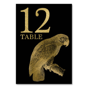 Jungle African Animal Parrot Table Number Card 12