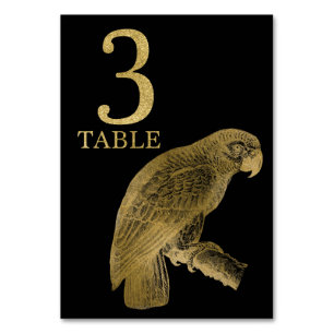 Jungle African Animal Parrot Table Number Card 3