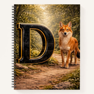 Jungle Alphabet Letter D Dingo Education Notebook