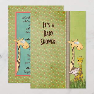 Jungle Animal Baby Shower Invitation