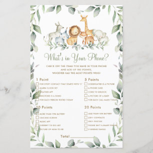 Jungle Animal Greenery What's In Your Phone Game