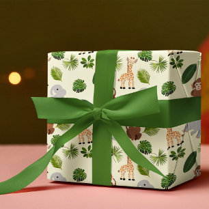 Jungle Animals and Plants Wrapping Paper