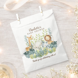 Jungle Animals Baby Shower Favour Bags