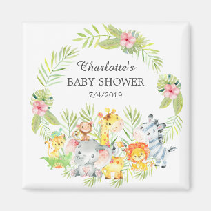 Jungle Animals Baby Shower Favour  Magnet