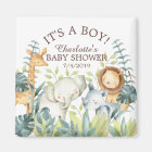 Jungle Animals Baby Shower Favour Magnet