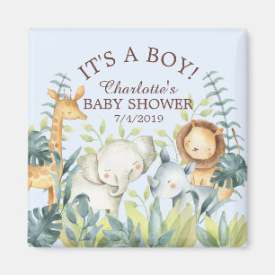 Jungle Animals Baby Shower Favour  Magnet