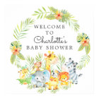 Jungle Animals Baby Shower Welcome