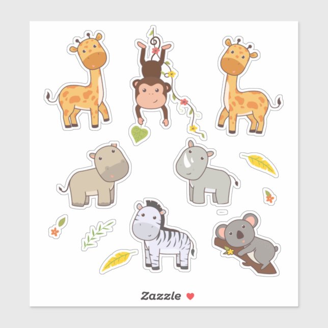 Jungle Animals Collection Scrapbooking (Sheet)