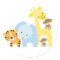 Jungle Animals Envelope Seals