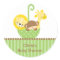 Jungle Animals in Green Umbrella Stickers