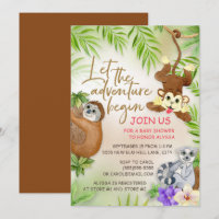 Jungle Animals Let Adventure Begin Baby Boy Shower