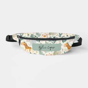 Jungle Animals Pastels Back To School Custom Kids' Fanny Pack