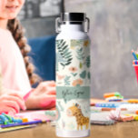 Jungle Animals Pastels Back To School Custom Kids' Water Bottle<br><div class="desc">Introducing our fun Jungle Animals Pastels Back To School Custom Kids' Water Bottle , the perfect companion for your child's hydration needs! Each water bottle features a delightful design of jungle animals in soft pastel hues, creating a whimsical and soothing look that will inspire imagination and joy. The bottle showcases...</div>