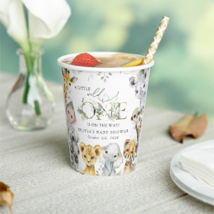 Jungle Animals, Safari, Wild One, Baby Shower Paper Cups