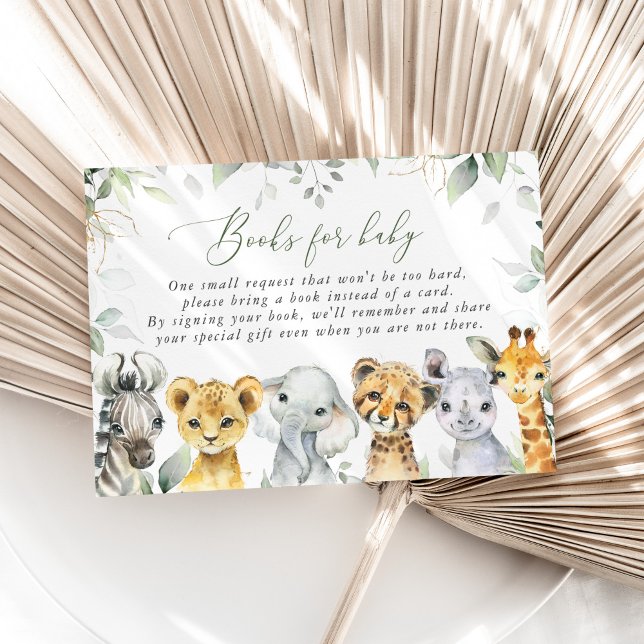 Jungle Animals, Safari, Wild One, Books For Baby Enclosure Card (Creator Uploaded)