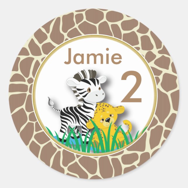 Jungle Animals Stickers (Front)