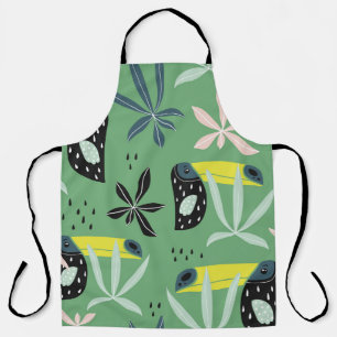 Jungle animals, tropical elements, seamless. apron
