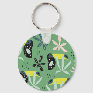 Jungle animals, tropical elements, seamless. keychain