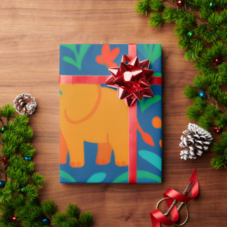 Jungle animals wrapping paper