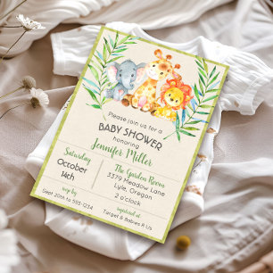 Jungle Baby Shower Invitation