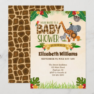 Jungle Baby Shower Invitation