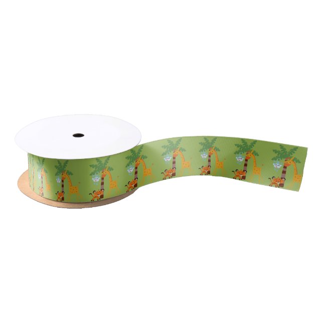 Jungle Baby shower ribbon Satin Ribbon (Spool)