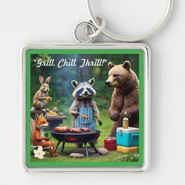 "Jungle BBQ Jam" Keychain (Front)