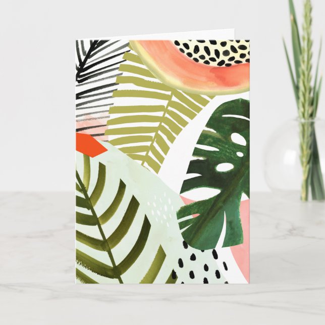 Jungle Beat Tropical Greenery Card (Front)