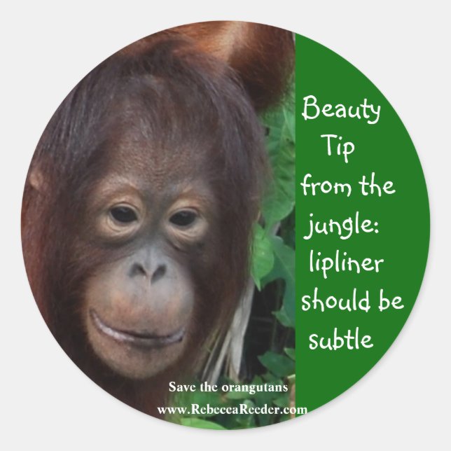 Jungle Beauty Tips Classic Round Sticker (Front)