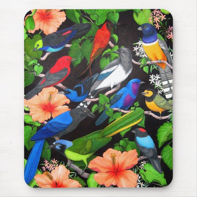 Jungle Birds of Mexico Mouse Pad (Front)