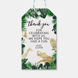 Jungle Birthday Safari Party Favor Thank You  Gift Tags