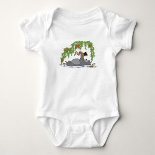 Jungle Book Baloo holding up Mowgli  Disney Baby Bodysuit