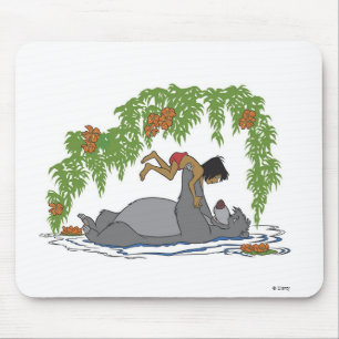 Jungle Book Baloo holding up Mowgli  Disney Mouse Pad