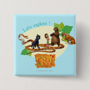 Jungle Book Group Shot 4 2 Inch Square Button
