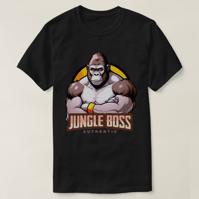 Jungle Boss - Funny gorilla graphic - Gorilla  T-Shirt (Design Front)