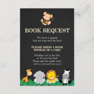 Jungle Bring a book Card, Safari Bring a Book Card
