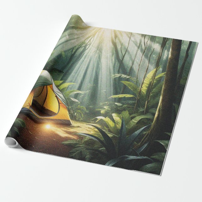 Jungle camping  wrapping paper (Unrolled)