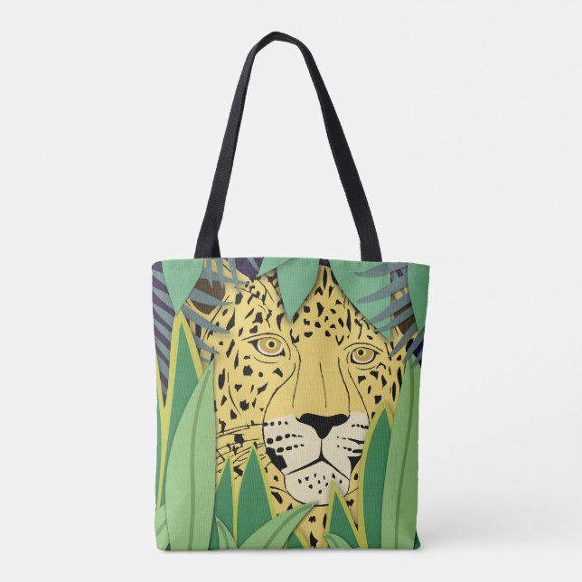 Jungle Cat #4 Tote Bag (Back)