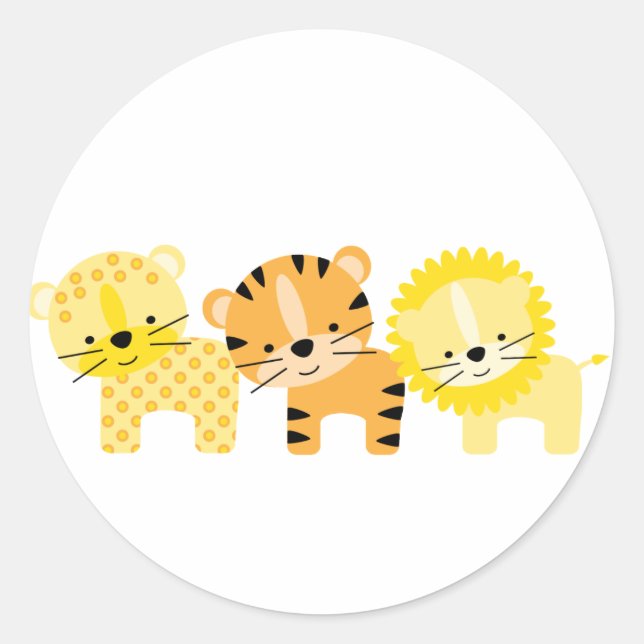 Jungle Cat Envelope Seals (Front)