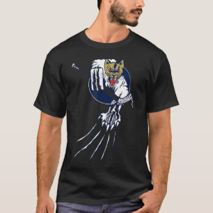 Jungle Cat Hockey Ice Beast Goalie Logo T-Shirt